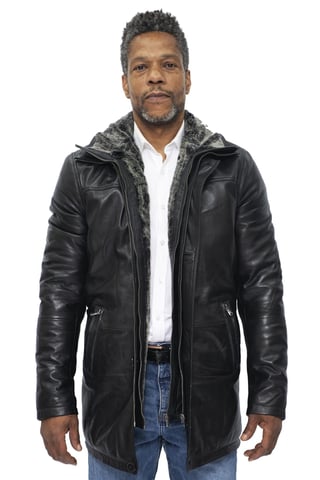 Gabardina de cuero para hombre - Alepo