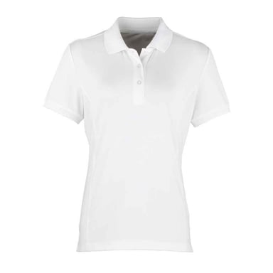 Premier Womens/Ladies Coolchecker Pique Polo Shirt (White)