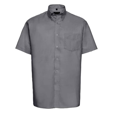 Russell Collection Mens Oxford Formal Shirt (Silver)