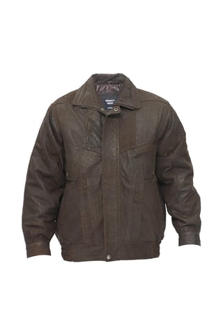 Chaqueta bomber de piel de napa con diseño de blusones