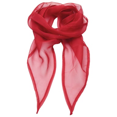 Premier Unisex Adult Colours Chiffon Scarf (Red)