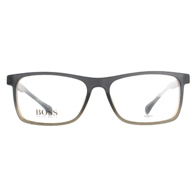 Hugo Boss rectangular hombre gris marrón estampado jefe 1084/it