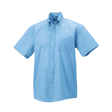 Russell Collection Mens Ultimate Short-Sleeved Shirt (Bright Sky)
