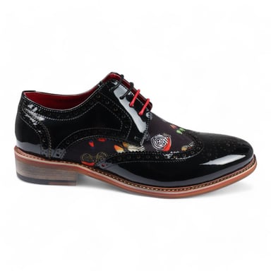 Zapatos brogue de charol con estampado de mariposas para hombre de Justin Reess - Julius