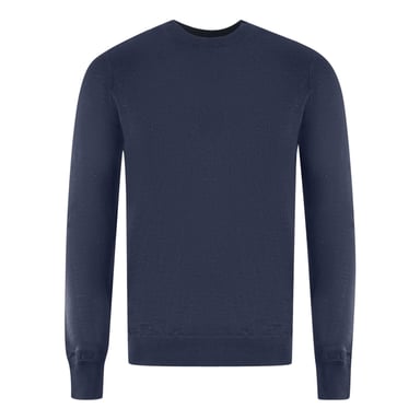 Jersey de golf azul marino con cuello redondo de Lyle & Scott