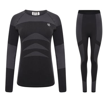 Dare 2B Womens/Ladies In The Zone II Base Layer Set (Black/Black)
