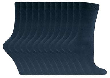 Calcetines de algodón para mujer | 12 pares | Snob | Calcetines de colores para mujer - Azul Marino
