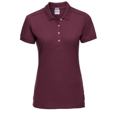 Russell Womens/Ladies Stretch Short Sleeve Polo Shirt (Burgundy)