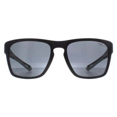 Polaroid Rectangle Mens Matte Black Grey Polarized High Contrast PLD 7052/S