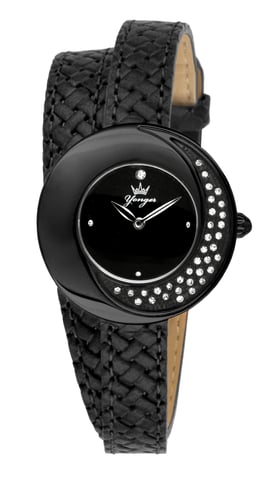 Yonger y Bresson: reloj negro con esfera blanca