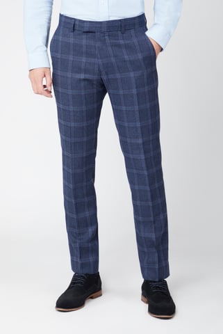 Overcheck Suit Trousers