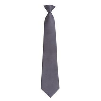 Premier Mens Fashion ”Colours” Work Clip On Tie (Grey)