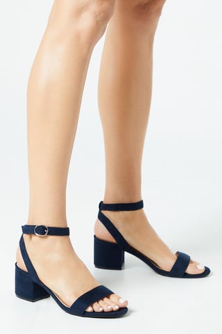 Wide Fit Tommi Barely There Mid Block Heel Sandals