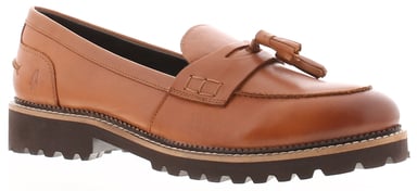 Hush Puppies Womens Shoes Loafers Flat Ginny Leather Slip On tan