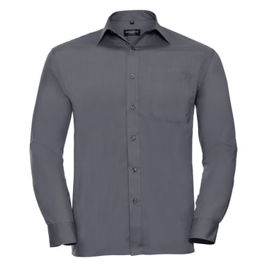 Russell Collection Mens Long Sleeve Shirt (Convoy Grey)