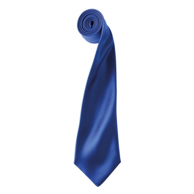 Premier Mens Plain Satin Tie (Narrow Blade) (Royal)