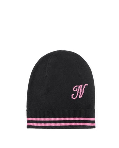 Gorro De Cachemira Con Monograma Y Letra En Contraste