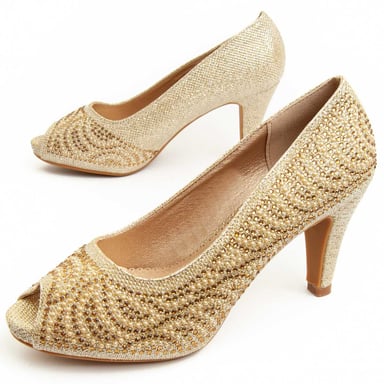 Zapato de tacón Montevita Unne74 en dorado
