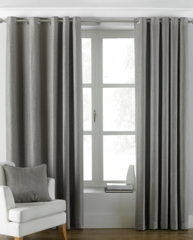 Cortinas de Ojal de Sarga Atlántica en Gris