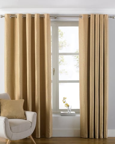 Cortinas de Ojal de Twill Atlántico en Ocre