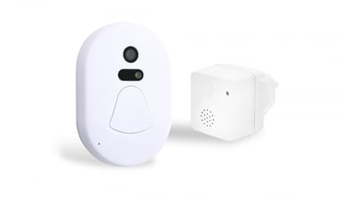 Wireless Smart Camera Doorbell White