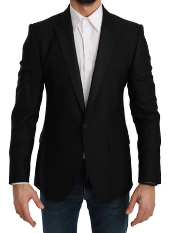 Chaqueta Blazer MARTINI Negro de Corte Slim Fit de Dolce & Gabbana