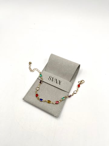 Multicolour Oval Chain Bracelet