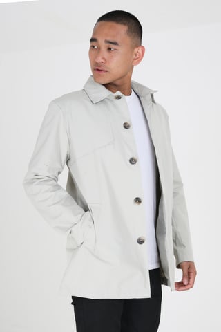 Stone 'Prince' Lightweight Button Through Mac