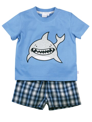 Boys' Smiley Shark Shortie Cotton Pyjamas