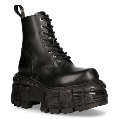 Botas militares unisex con plataforma tecnológica de New Rock M-MILI084N-S5