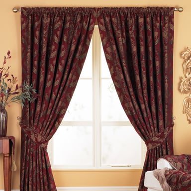 Cortinas de Pliegue Lápiz Shiraz Danmask en Burdeos
