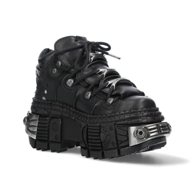 Botines de plataforma de cuero New Rock WALL106-S10