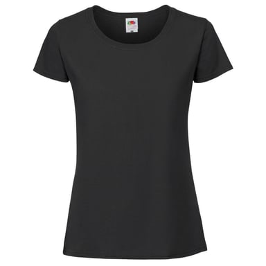 Fruit Of The Loom Womens/Ladies Ringspun Premium T-Shirt (Jet Black)