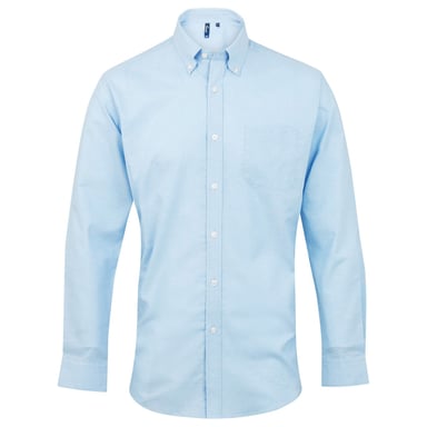 Premier Mens Signature Oxford Long-Sleeved Shirt (Light Blue)