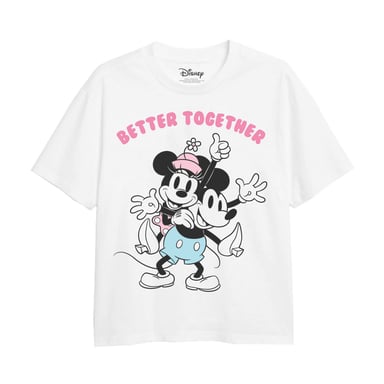 Disney Girls Better Together Mickey & Minnie Mouse T-Shirt (White)