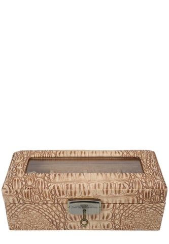 Embossed Leather Ladies Watch Box