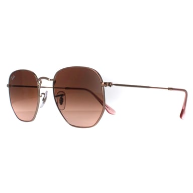 Ray-Ban Cuadradas Unisex Cobre Marrón Gradiente RB3548N Hexagonal