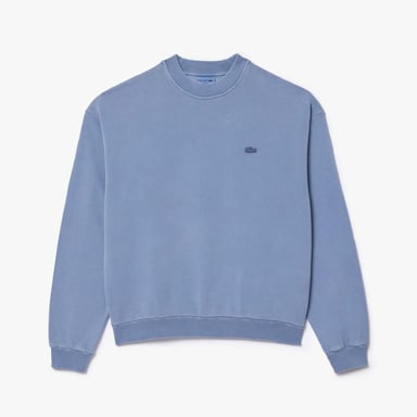 Men's Lacoste Loose-Fit Natural Dye Sweatshirt in Blue