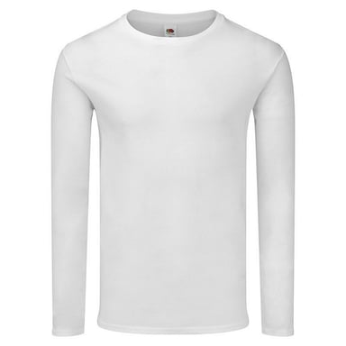 Fruit of the Loom Mens Iconic 150 Long-Sleeved T-Shirt (White)