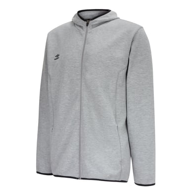 Umbro Mens Pro Fleece Full Zip Hoodie (Grey Marl/Black)