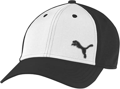 Puma Back 9 Stretch Mesh Fit Black Mens Golf Cap 908271 01