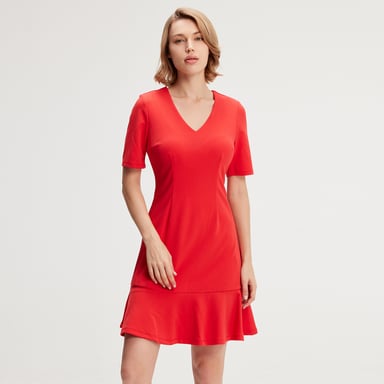 Minimalist trapeze jersey dress