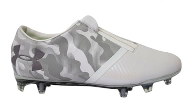 Under Armour UA Spotlight Botas de fútbol de cuero blanco FG - hombre