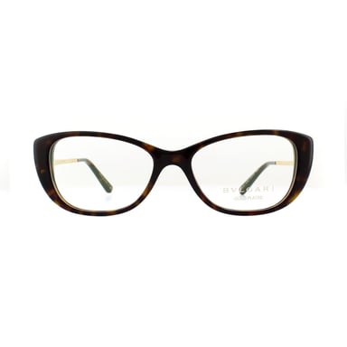 Bvlgari Oval Havana Womens  Glasses Frames