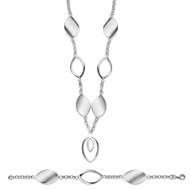 Orphelia Women's 925 Sterling Silver Set: Bracelet + Earrings - Silver SET-020