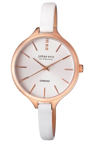 Johan eric: reloj herlev slim plateado para mujer..