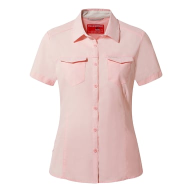 Craghoppers Womens/Ladies NosiLife Adventure II Short Sleeved Shirt (Seashell Pink)