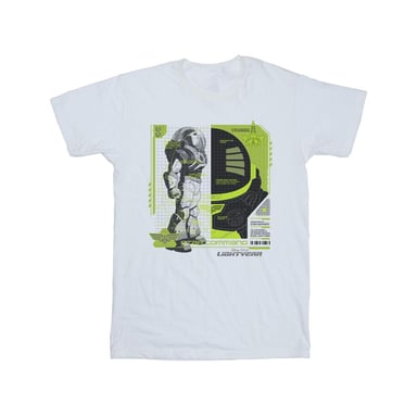 Disney Mens Lightyear Buzz Tech Panel T-Shirt (White)