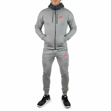 Conjunto completo de chándal de forro polar para hombre Nike Air gris