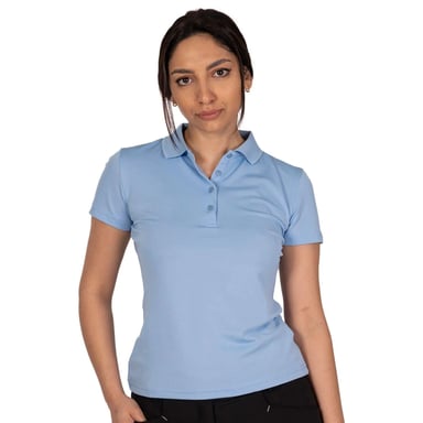 Island Green Womens/Ladies Classic Micro Pique Golf Polo Shirt (Cerulean)